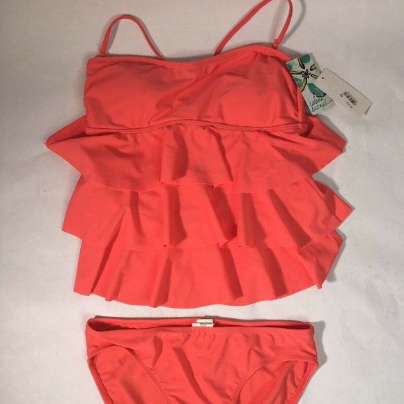 island escape coral tankini and shaper botton size - Picture 1 of 6